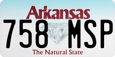 AR license plate 758MSP