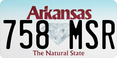 AR license plate 758MSR