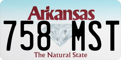 AR license plate 758MST