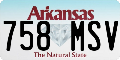 AR license plate 758MSV