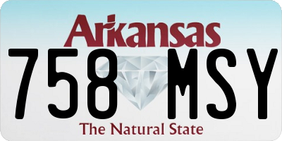 AR license plate 758MSY