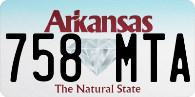 AR license plate 758MTA