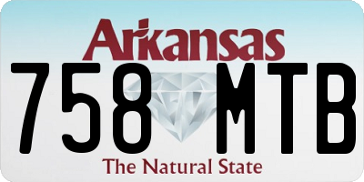 AR license plate 758MTB