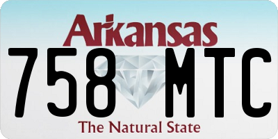 AR license plate 758MTC