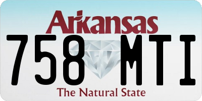 AR license plate 758MTI