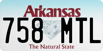 AR license plate 758MTL