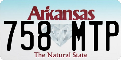 AR license plate 758MTP