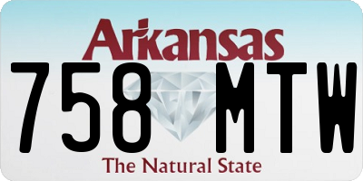 AR license plate 758MTW