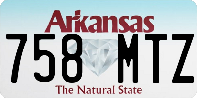 AR license plate 758MTZ