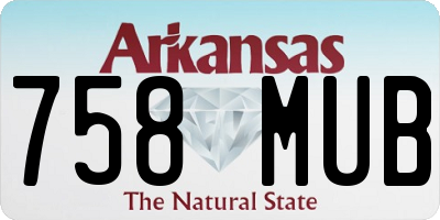 AR license plate 758MUB