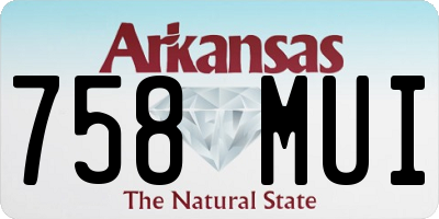AR license plate 758MUI