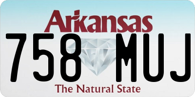 AR license plate 758MUJ
