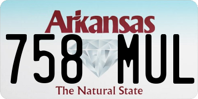 AR license plate 758MUL