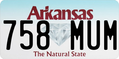 AR license plate 758MUM