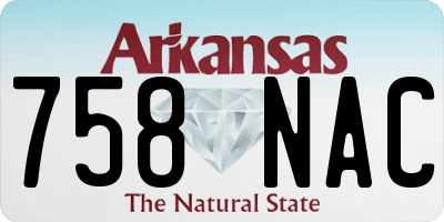 AR license plate 758NAC