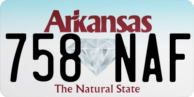 AR license plate 758NAF