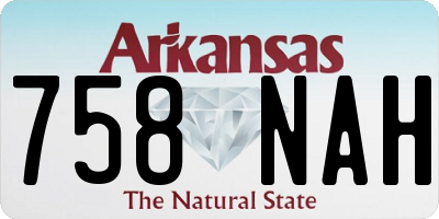 AR license plate 758NAH