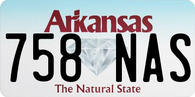 AR license plate 758NAS