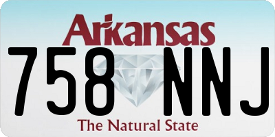 AR license plate 758NNJ