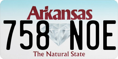 AR license plate 758NOE