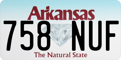 AR license plate 758NUF