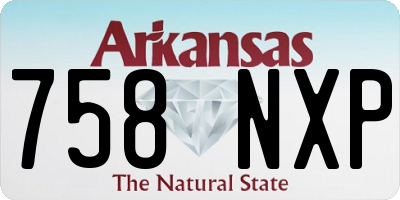 AR license plate 758NXP