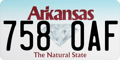 AR license plate 758OAF