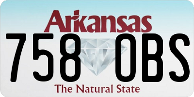 AR license plate 758OBS