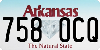 AR license plate 758OCQ
