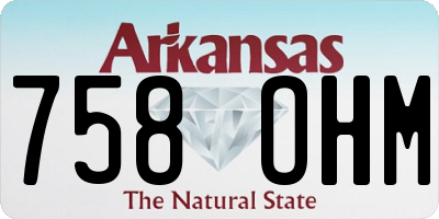 AR license plate 758OHM