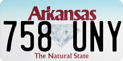 AR license plate 758UNY