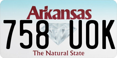 AR license plate 758UOK