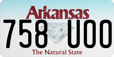AR license plate 758UOO