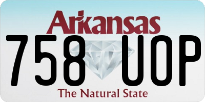 AR license plate 758UOP