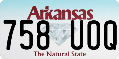 AR license plate 758UOQ