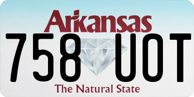 AR license plate 758UOT