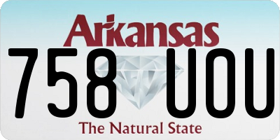 AR license plate 758UOU