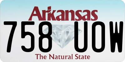 AR license plate 758UOW