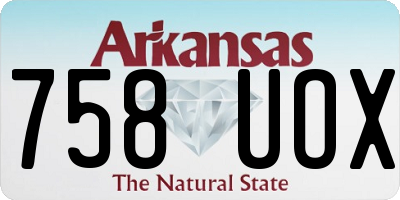 AR license plate 758UOX