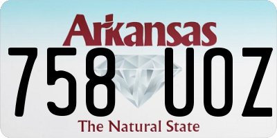 AR license plate 758UOZ