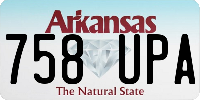 AR license plate 758UPA
