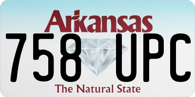 AR license plate 758UPC