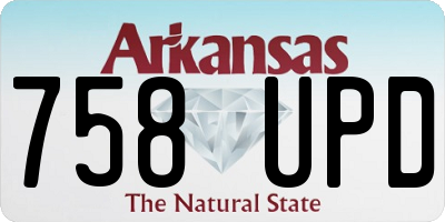 AR license plate 758UPD