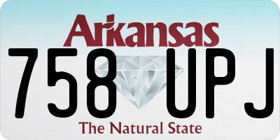 AR license plate 758UPJ