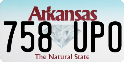 AR license plate 758UPO