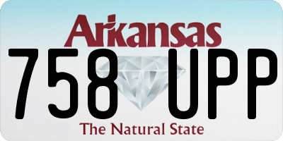 AR license plate 758UPP