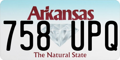 AR license plate 758UPQ