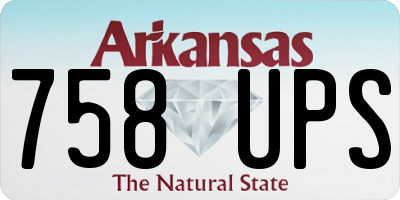 AR license plate 758UPS