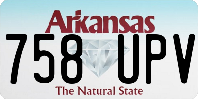 AR license plate 758UPV