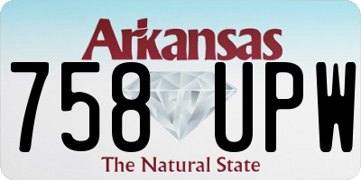 AR license plate 758UPW